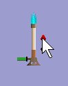 adjusting the height of the flame on the bunsen burner