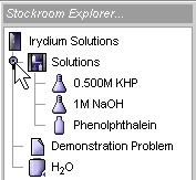 List of solutions in solutions cabinet